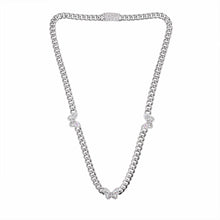 Load image into Gallery viewer, Sterling Silver Rhodium Plated Moissanite Multi Butterfly Cuban Link Necklace