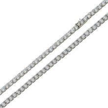 Load image into Gallery viewer, Sterling Silver Rhodium Plated Moissanite Tennis Necklace Or Bracelet