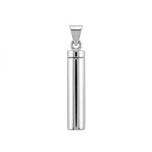 Load image into Gallery viewer, Sterling Silver High Polished Large Cylinder Memorial Screw Top Bail Pendant