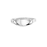 Sterling Silver Rhodium Plated High Polished Oval Bar Enamel Ring