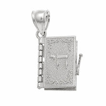 Load image into Gallery viewer, Sterling Silver High Polish Small Hebrew Bible Pendant