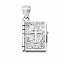 Load image into Gallery viewer, Sterling Silver High Polish Small Russian Bible Pendant