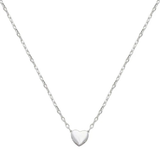 Sterling Silver Rhodium Plated Small Heart Necklace