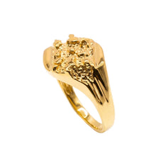 Load image into Gallery viewer, Sterling Silver Gold Plated Men's Nugget Ring
