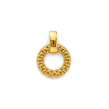 Load image into Gallery viewer, 14K Yellow Gold Fancy Round Mesh Design Pendant