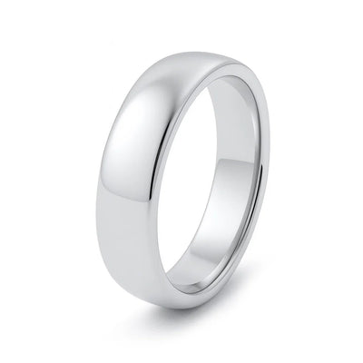 Sterling Silver 6mm Wedding Band Ring, Size 10