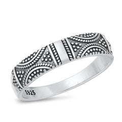 Sterling Silver Oxidized Bali Ring-5mm