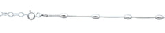 Sterling Silver Ovals Anklet