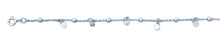 Load image into Gallery viewer, Sterling Silver Rhodium Plated Disc And Bead Anklet