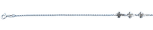 Load image into Gallery viewer, Sterling Silver High Polish Cross Anklet