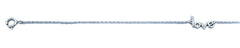 Sterling Silver Rhodium Plated Love Clear CZ Anklet