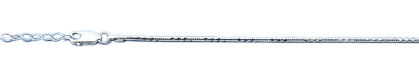 Sterling Silver Anklet Length-9+1inches Extension, Thickness-1.4mm