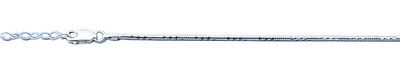 Sterling Silver Anklet Length-9+1inches Extension, Thickness-1.4mm
