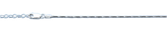 Sterling Silver Rhodium Plated Anklet