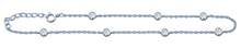 Load image into Gallery viewer, Sterling Silver Rhodium Plated Teardrop Clear CZ Anklet