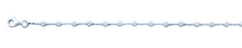 Load image into Gallery viewer, Sterling Silver Polished Diamond Cut Bead Anklet Length-10inches, Chain Thickness-3mm