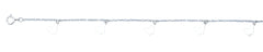 Sterling Silver Rhodium Plated Butterflies Anklet