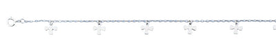Sterling Silver Cross Anklet