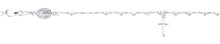 Load image into Gallery viewer, Sterling Silver Polished Cross And Miraculous Anklet