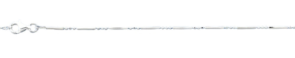 Sterling Silver Polished 1mm Anklet