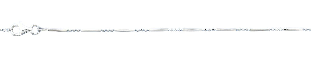Sterling Silver Polished 1mm Anklet