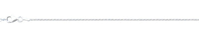 Sterling Silver Polished Rope Anklet