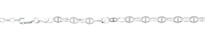 Sterling Silver Diamond Cut Mariner Chain Anklet