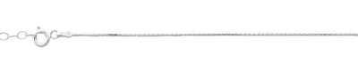 Sterling Silver Diamond Cut 0.9mm Anklet