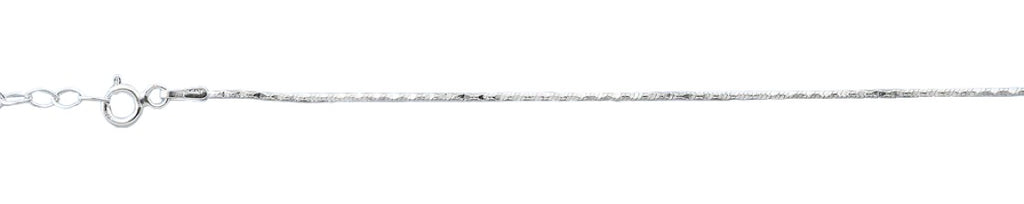 Sterling Silver Diamond Cut Anklet