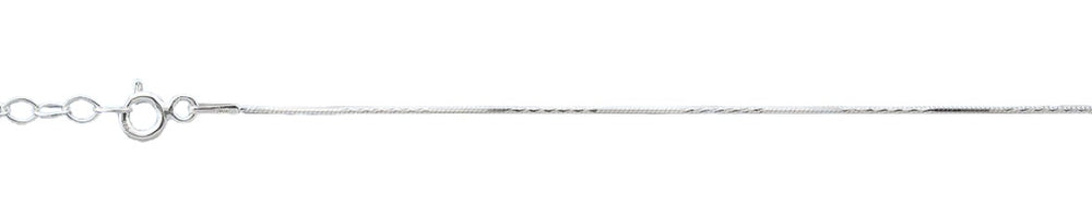 Sterling Silver Diamond Cut 0.6mm Anklet