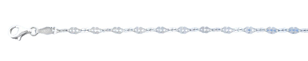 Sterling Silver Polished Dotted Anklet