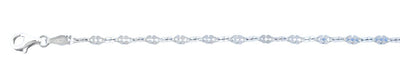 Sterling Silver Polished Dotted Anklet