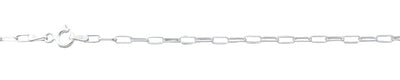 Sterling Silver Polished Paperclip Chain Anklet