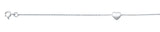 Sterling Silver Diamond Cut 0.5mm Heart Anklet