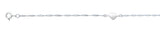 Sterling Silver Diamond Cut Heart Anklet