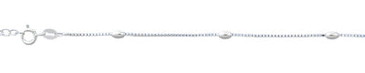 Sterling Silver Polished Bead Anklet