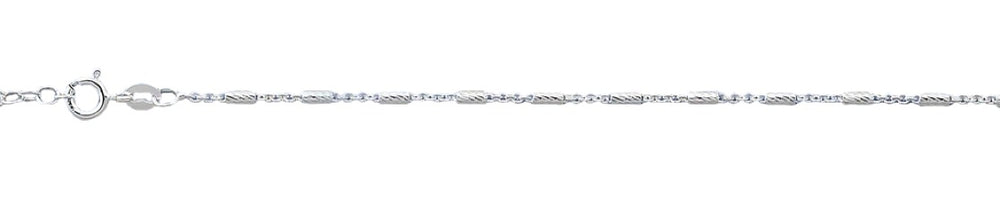 Sterling Silver Diamond Cut 1.7mm Anklet