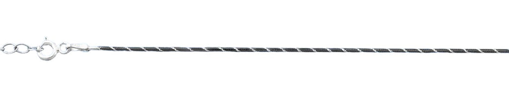 Sterling Silver Oxidized And Polished Two Tone Anklet