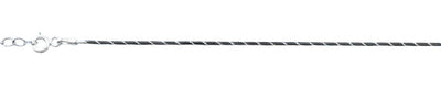 Sterling Silver Oxidized And Polished Two Tone Anklet