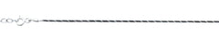 Sterling Silver Oxidized And Polished Two Tone Anklet