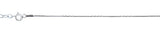 Sterling Silver 0.9mm Diamond Cut Anklet