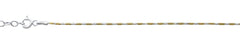 Sterling Silver Diamond Cut Two tone Anklet