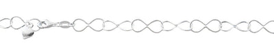 Sterling Silver Polished Infinity Anklet