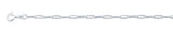 Sterling Silver Polished Paperclip Anklet
