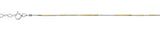 Sterling Silver Diamond Cut And Gold Plated Snake Chain Anklet