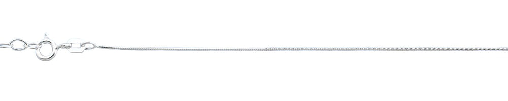 Sterling Silver Diamond Cut 0.7mm Snake Chain Anklet