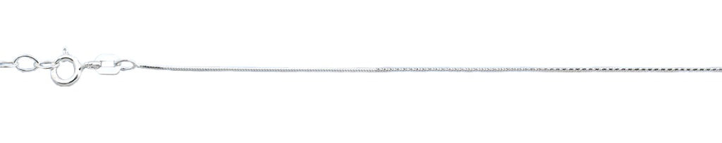 Sterling Silver Diamond Cut 0.7mm Snake Chain Anklet