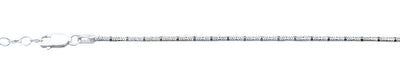 Sterling Silver Diamond Cut 1.2mm Snake Chain Anklet