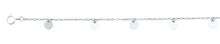 Load image into Gallery viewer, Sterling Silver Rhodium Plated Small Disc Charms Anklet