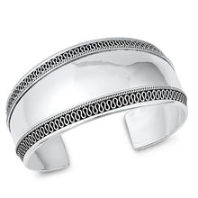 Load image into Gallery viewer, Sterling Silver Oxidized Bali Bangle Bracelet